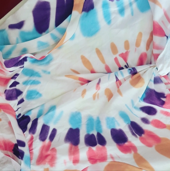 Tye dye Crop top midi dress size large - Picture 3 of 9